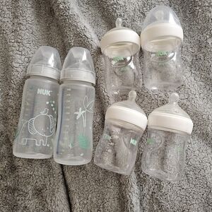 NUK Baby Bottle Set - White and Green